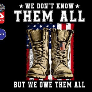 We Owe Them All PNG: Patriotic Veteran Shirt Design (Digital Download)