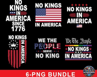No Kings Since 1776 PNG: Anti-Trump Protest Shirt (Digital Download)