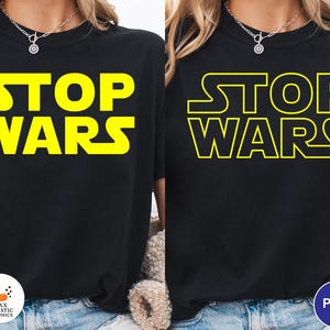 Stop Wars PNG, No War PNG, Projekt koszulki protestacyjnej przeciwko wojnie, Grafika oświadczenia pokojowego, Typografia aktywistyczna do pobrania w wersji cyfrowej