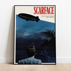 Scarface Poster | Fan Made | Iconic Movies | Tony Montana | Digital Art | Printable | Wall Decor | Room&Office Decor | Iconic Scenes