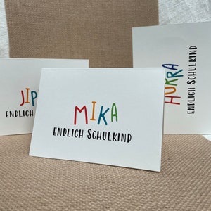 Personalisierte Namenskarte zur Einschulung