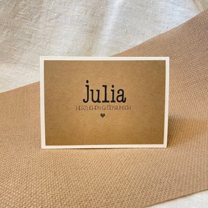Personalisierte Namenskarte
