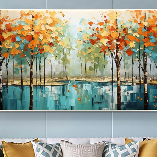 Original Forest Landscape Oil Painting on Canvas,large Wall Art ...