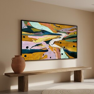 Pastoral Canvas Art Abstract Landscape Oil Painting Thick Textured Wall Decor Modern Living Room Artwork Unique Housewarming Gift