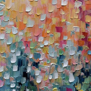 Colorful Abstract Texture Oil Painting on Canvas, Extra Large Wall Art ...