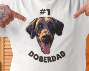Doberman DOBERDAD - Men's T-Shirt - #1 DOBERDAD
