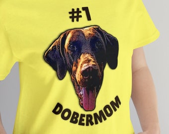 Doberman DOBERMOM - Women's T-Shirt - #1 DOBERMOM (USA)
