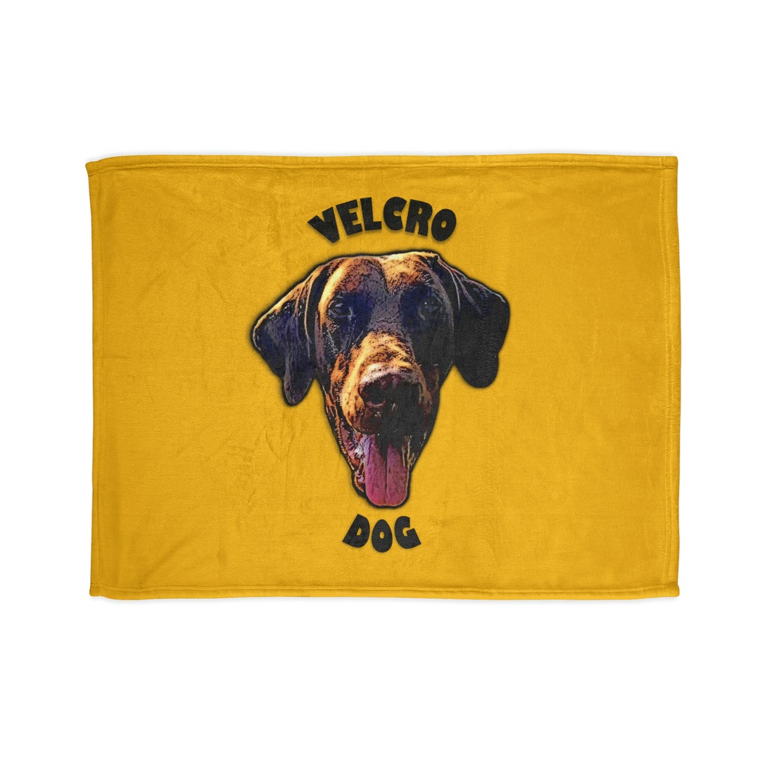 Doberman Pinscher 'velcro Dog' Dog Blanket yellow Etsy