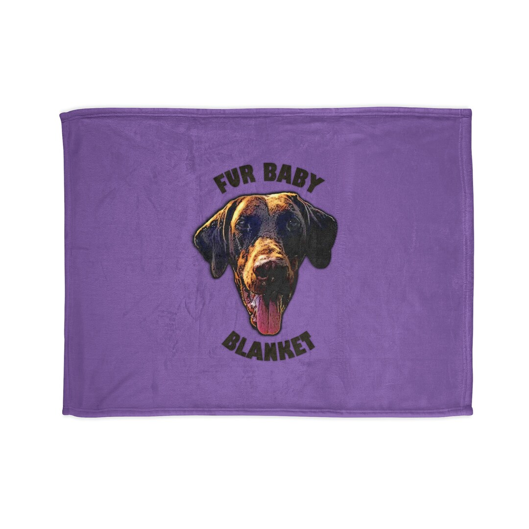 Doberman Pinscher 'fur Baby' Dog Blanket purple Etsy