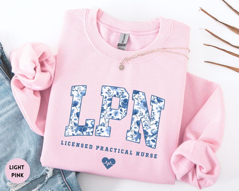 Licensed Practical Nurse Sweatshirt, Floral LPN Crewneck, LPN Nurse Gift, Lpn Sweater, Lpn Graduation Gift image 7