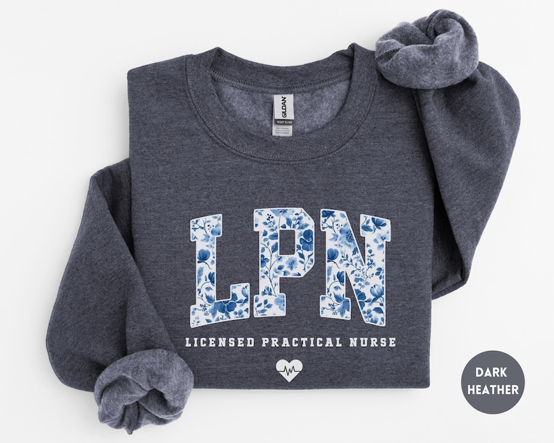 Licensed Practical Nurse Sweatshirt, Floral LPN Crewneck, LPN Nurse Gift, Lpn Sweater, Lpn Graduation Gift image 11