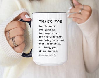 Personalized Thank You Gift Mug, Thank You Present, Gift To Say Thank You, Thank You Coffee Mug Keepsake, Gift For Friend, Thankful