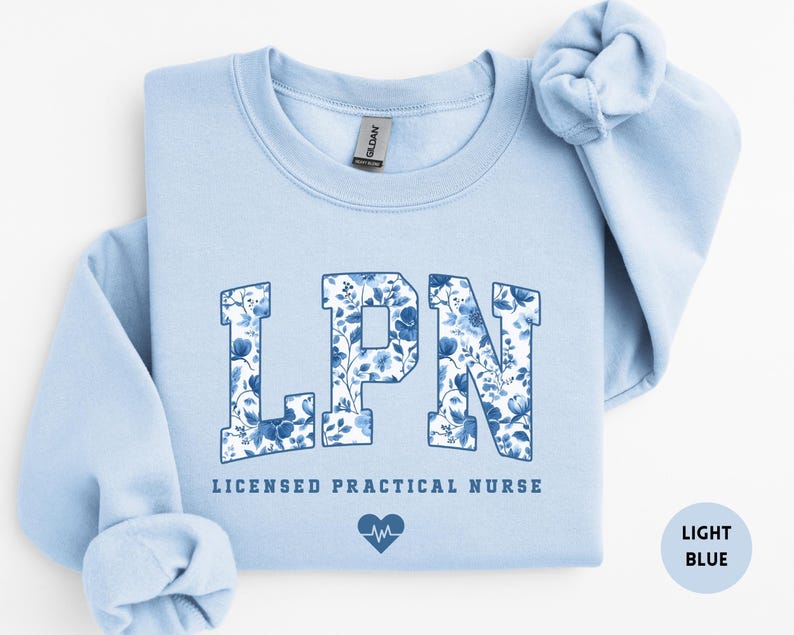 Licensed Practical Nurse Sweatshirt, Floral LPN Crewneck, LPN Nurse Gift, Lpn Sweater, Lpn Graduation Gift image 8