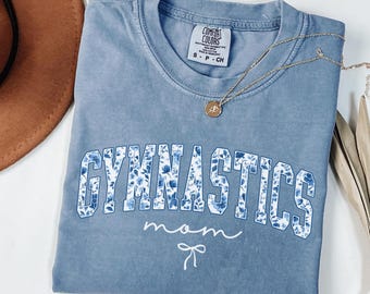 Gymnastics Mom Shirt, Floral Gym Mom Shirt, Proud Gymnastics Mom Gift, Sports Mom Shirt