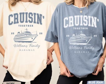 Matching Family Cruise Shirts Comfort Colors®, Personalized Cruise Crew Tees, Family Vacation Shirts, Adult Youth Toddler Baby