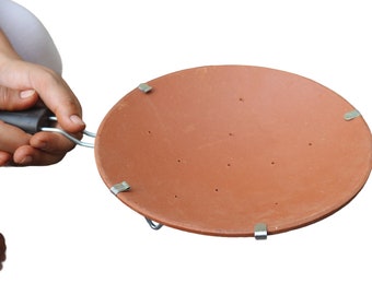 Tawa . Made of Unglazed 100% Natural Clay/Terracotta. Enjoy traditional and Vegan way of cooking experience , clay Griddles