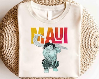 Shirt Disney Princess Moana Maui, shirt Disney Moana Maui Hei Hei Pua Simea, shirt Disney Moana-personages, shirt prinses Moana, shirt Maui