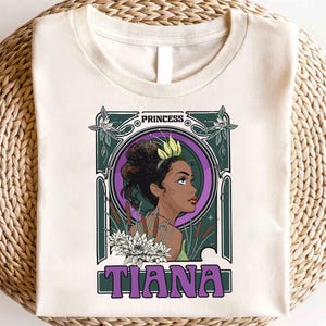 Disney Prinzessin Tiana Aquarell Shirt, Tiana Geburtstagsgeschenk Shirt, Disney Prinzessin und der Frosch Shirt, Tiana Retro Shirt, Disney Prinzessinnen Shirt