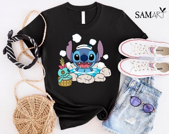 Camisa Disney Stitch Sketch Portait, camisa Lilo y Stitch, camisa a juego de Disney, camisa familiar de Disneyland, camisa de viaje de Disney, Lilo y Stitch