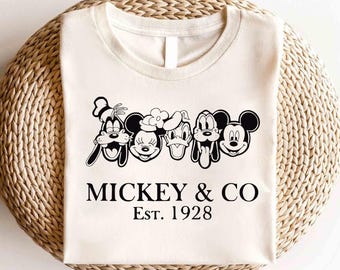 Disney Mickey & Co Est 1928 Shirt, Disney Mickey Characters Shirt, Disney Mickey Mouse Shirt,Mickey And Minnie Shirt, Daisy And Donald Shirt