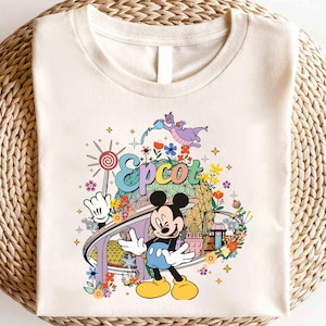 Disney Mickey Mouse Epcot Shirt, Mickey Friends Epcot Flower Shirt, Figment Epcot Shirt,Epcot Purple Dragon Shirt,Disney Epcot World Shirt
