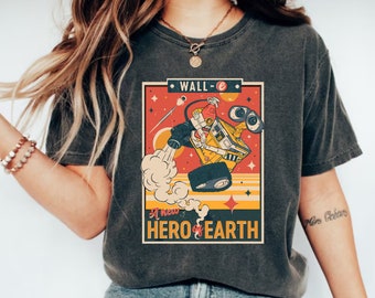 Retro Disney Pixar Wall-E Shirt, Disney Pixar Wall E Cool Distressed Retro Circle Shirt,Magic Kingdom Trip,Disney Wall-E Shirt,Birthday Gift