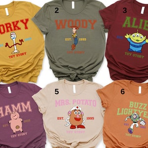 Vintage Disney Toy Story Shirt, Toy Story Characters Shirt,Toy Story Custom Shirt,Toy Story Family Shirt,Custom Toy Character Birthday Shirt