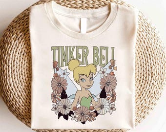 Disney Tingeling-tröja, Prinsessan Tingeling-blommatröja, Disney Tingeling-tröja med Neverland, Disney matchande familjetröja, Magiska kungariket-tröja