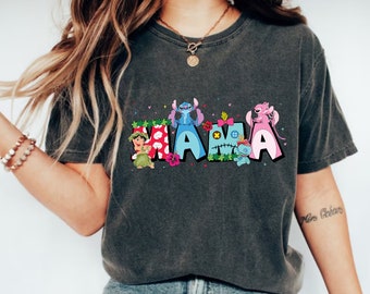 Stitch and Lilo Mom Shirt, Custom Mama Stitch Crewneck, Disney Mom Shirt, Mother's Day Shirt, Mom Life Shirt, Disney Vacation Shirt For Mama