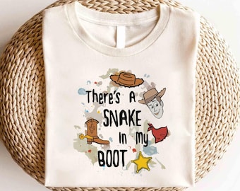 Disney Toy Story Es gibt eine Schlange in meinem Stiefel Woody Shirt, Toy Story Shirt, Toy Story Land Shirt, Toy Story Sie haben einen Freund in mir Shirt