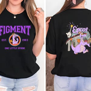Disney Figment Two-Sided Shirt,Disney Epcot Figment Shirt,Disney Purple Dragon Shirt,One Little Spark Shirt,Figment Shirt, Magic Kingdom Tee