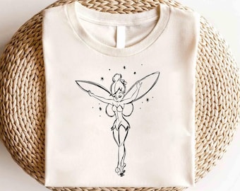 Disney Tinkerbell Skizze Shirt, Disney Familie Shirt, Magic Kingdom Shirt, Disney Prinzessin Tinkerbell Shirt, Disney Tinkerbell Neverland Shirt