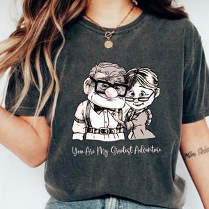 Disney Up House Balloons Couple Shirt,Disney Carl And Ellie Shirt,Disney Adventure Is Out There Shirt, Up Movie Shirt,Valentine Couple Shirt