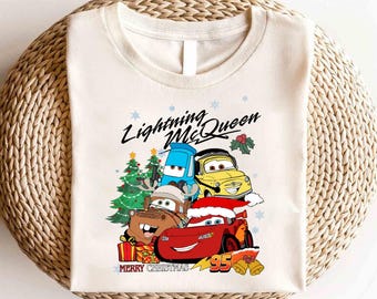 Disney Cars Lightning Mcqueen Merry Christmas Shirt, Disney Cars Christmas Shirt, Christmas Cars Shirt,Christmas Party Shirt, Christmas Gift