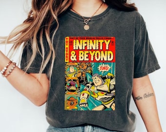 Camisa de Disney Toy Story Buzz Lightyear, camisa de personajes de la película Toy Story, camisa Buzz Lightyear Laser Blast, Toy Story Infinity y más allá de la camisa