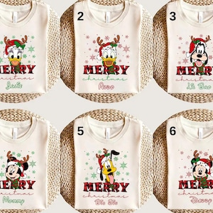 Disney Mickey and Friends Custom Christmas Shirt,Disney Mickey Christmas Lights Shirt,Christmas Party Shirt, Disney Matching Christmas Shirt