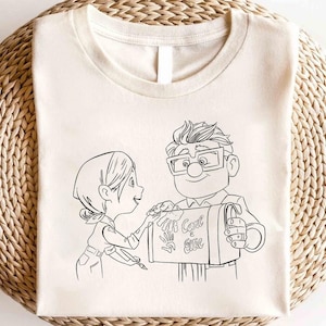 Disney Adventure Is Out There Shirt, Disney Carl And Ellie Shirt, Up Movie Shirt, Disney Family Matching Shirt, Disney Up Movie Couple Shirt