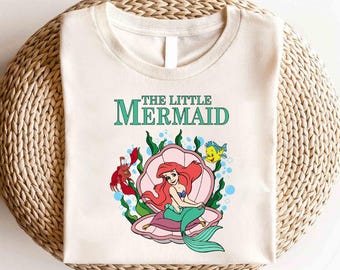 Camiseta de La Sirenita de Disney, camiseta de Ariel de La Sirenita, camiseta de Ariel de la princesa de Disney, camiseta de viaje de niñas de Disney, camiseta de cumpleaños de la princesa de Disney