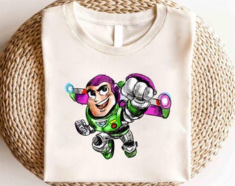 Disney Toy Story Buzz Lightyear Watercolor Shirt, Toy Story Movie Characters Shirt,Buzz Lightyear Tee, Toy Story Infinity and Beyond Shirt