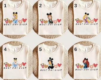 Disney Prinzessinnen Charakter Shirt, Prinzessin Geburtstagsparty Shirt, Disney Mädchen Trip Shirt, Disney Prinzessinnen Best Day Ever Shirt, Prinzessinnen Matching