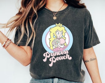 Camisa Princesa Pêssego, Camisa Princesa Pêssego Coroa, Camisa Super Mario Princesa Pêssego, Camisa Princesa Pêssego Estrela, Camisa Feeling Peachy