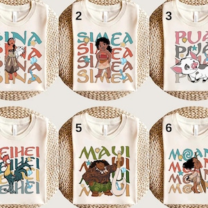 Disney Princess Moana Friends Shirt, Disney Moana Maui Hei Hei Pua Simea Shirt, Disney Moana Characters Shirt, Disney Princess Moana Shirt