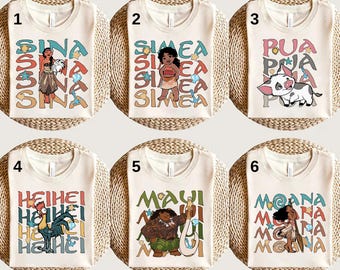 Disney Prinzessinnen Moana Freunde Shirt, Disney Moana Maui Hei Hei Pua Simea Shirt, Disney Moana Figuren Shirt, Disney Prinzessinnen Moana Shirt