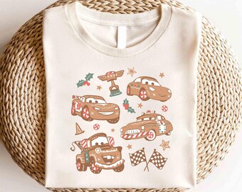 Disney Cars Gingerbread Merry Christmas Shirt, Disney Cars Christmas Shirt, Christmas Cars Shirt, Christmas Party Shirt, Christmas Gift