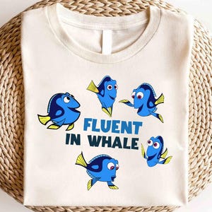 Disney Finding Dory Fluent In Whale Panels Shirt,Finding Nemo Shirt,Animal Kingdom Tee,Finding Nemo Character Shirt,Finding Nemo Party Shirt