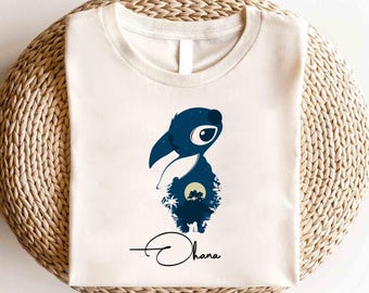 Camiseta de Disney Lilo y Stitch Friends, camiseta de Disney Stitch, camiseta de Stitch Ohana, camiseta de Ohana Means Family, camiseta de Magic Kingdom, camiseta de Hawaii