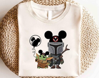 Disney Star Wars Mandalorian Yoda-babyshirt, Yoda-babyshirt, Galaxy's Edge-shirt, Star Wars Day-T-shirt, Star Wars-cadeau, Mandalorian-shirt