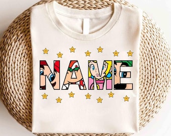 Super Mario Custom Name Shirt, Super Mario Character Shirt, Mario & Friend Party Shirt, Super Mario Family Shirt,Super Mario Birthday Gift