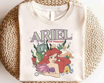 Camiseta de La Sirenita de Disney, camiseta de Ariel de La Sirenita, camiseta de Ariel de la princesa de Disney, camiseta de viaje de niñas de Disney, camiseta de cumpleaños de la princesa de Disney