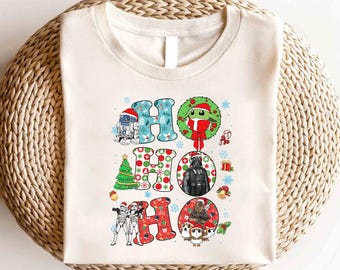 Camiseta navideña de Disney Star Wars con el personaje Hohoho, camiseta navideña de Galaxy's Edge, camiseta navideña de Star Wars, camiseta navideña de Disney